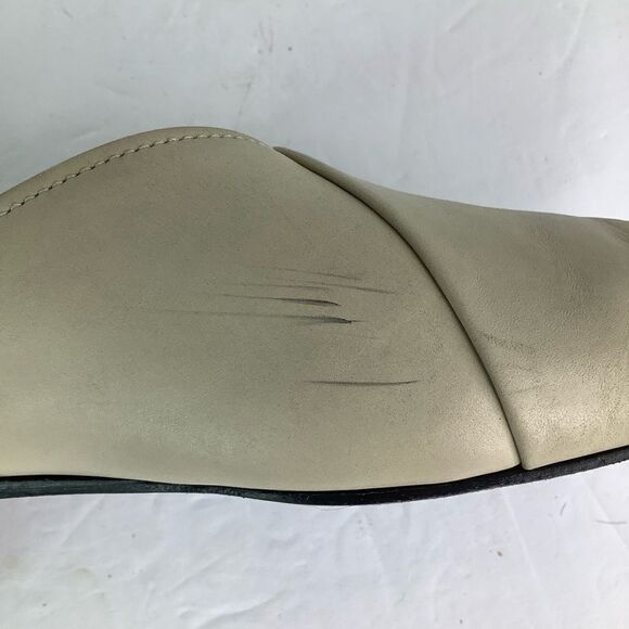 Closed Leather Off White Leather Flat Heel Women’s Mules Shoes Sz 39/8.5 - Picture 8 of 10